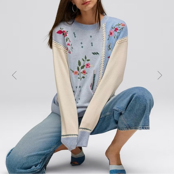 Johnny Was The Patchwork Whipstitch Pullover
